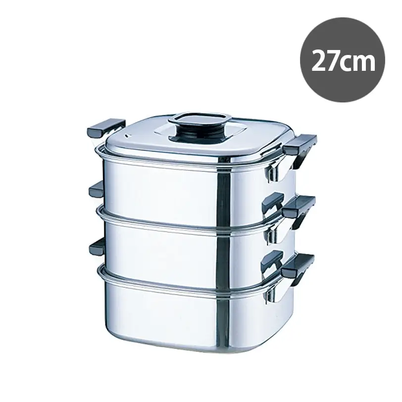 神子島製作所 角型蒸器3段（IH対応）27㎝ レンタル