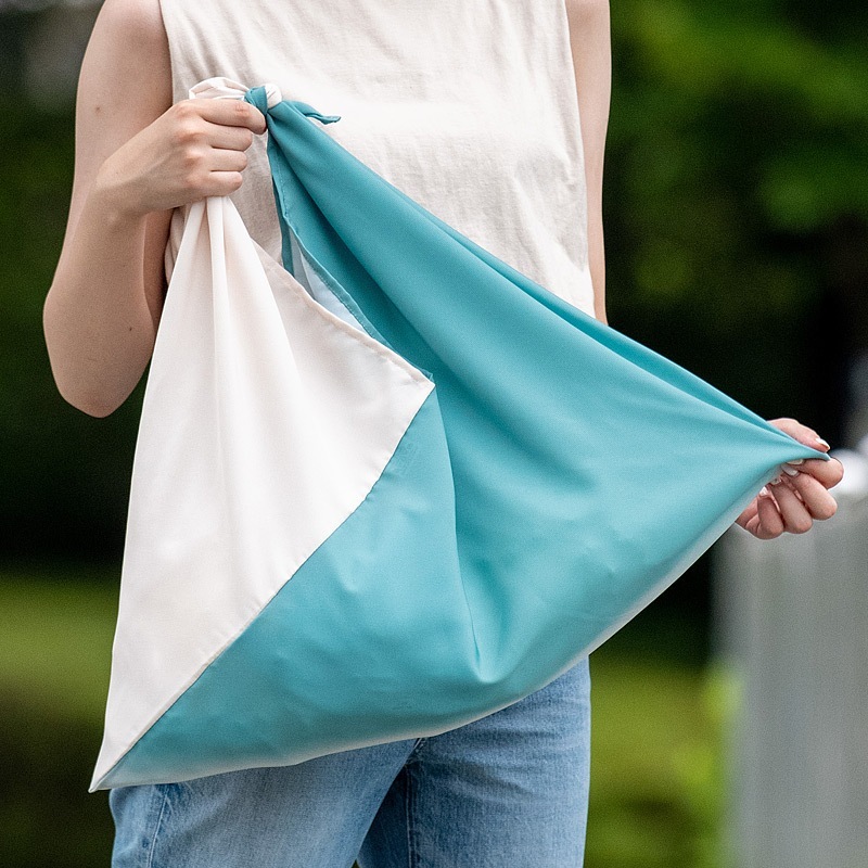 撥水あづま袋 【AZUMA】 無地調（萌葱） ギフト最適品 |紡