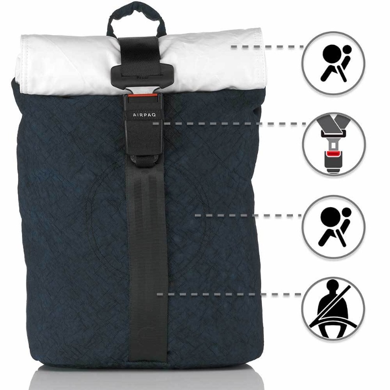 AIRPAQ(エアパック) ブルー&ホワイト AIRPAQ/Backpack ブルー/バッグ/ブルー / Our EARTH Project