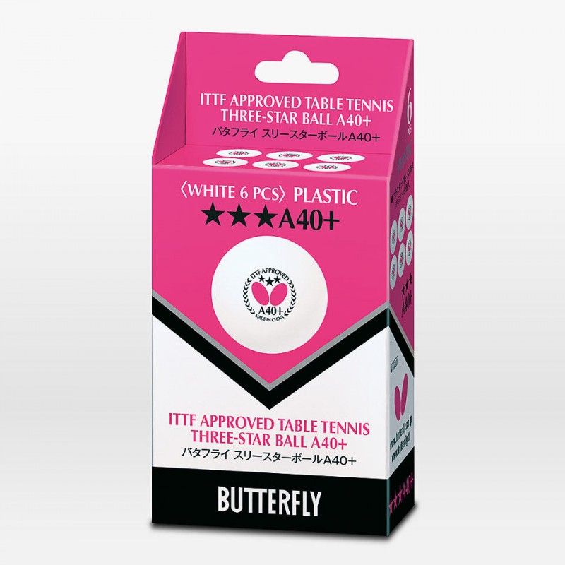 バタフライ スリースターボールＡ40+（6個入）　