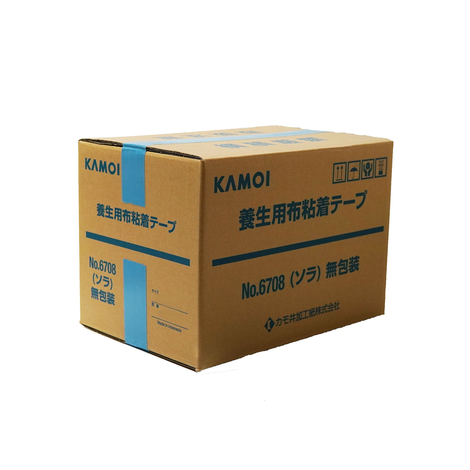 ｶﾓｲ NO.6708布ﾃｰﾌﾟ(ｿﾗ)無包装