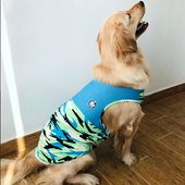 【即納】ペットウェア 迷彩柄 ボーダー柄 タンクトップ ノースリーブ 犬の服 ドッグウェア 中型犬 大型犬 通気性 伸縮性 カラフル 夏 かわいい おしゃれ|ペットウェア|ペット用品