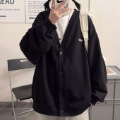 【セール】即納 安い レディース オーバーサイズ カーディガン ジャケット ブルソン スウェット トレーナー 長袖 ルーズ ビッグシルエット お洒落 春 秋 冬 送料無料