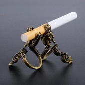 シガーリングホルダー シガレットホルダー ドラゴンシェイプ 指輪型 喫煙リング ホールド 煙草 喫煙 ジュエリー アウトドア 伸縮 ギフト|日用品|インテリア・日用品