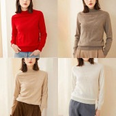 【セール】即納 安い ボトルネック セーター カシミヤ100％ 長袖 トップス レディース 薄手 ニット スリム 保温性 防寒 上品 高級感 ギフト 着心地 無地 お洒落 冬季限定 送料無料