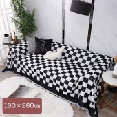 マルチカバー 長方形 フリークロス ソファーカバー ベッドカバー テーブルクロス 180×260cm チェッカーフラッグ柄 格子柄 柔らかい 付け外し 快適 洗濯可|インテリア|インテリア・日用品