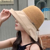 レディース つば広 麦わら帽子 ラフィアハット 帽子 リボン付き UVカット 紫外線対策 熱中症対策 ウォーキング ガーデニング アウトドア 通気性 お洒落 春 夏|ファッション小物|レディースファッ