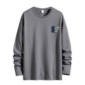メンズ ラウンドネック 長袖Ｔシャツ 5カラー 6サイズ コットン素材 滑らか生地 ゆったりサイズ カジュアル 着回し ロングTシャツ カットソー|トップス|メンズファッション