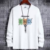 英字 プリント ロングTシャツ ラウンドネック 9サイズ 11カラー コットン素材 メンズ 長袖 ロンT トップス インナー ベーシック シンプル おしゃれ 春 秋