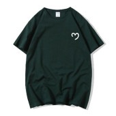 ハート プリント Tシャツ コットン素材 メンズ トップス 半袖 10カラー 7サイズ ワンポイント クルーネック ペア カップル シンプル かわいい オシャレ|トップス|メンズファッション