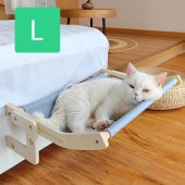 ペット用 ハンモックベッド Lサイズ 窓用猫ベッド ペットベッド 金属製 フック 引っ掛ける式 ベッドサイド 窓辺 日向ぼっこ 日光浴 取り付け 簡単 快適 犬猫兼用|ペット用品|ペット用品
