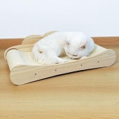 猫用 爪とぎ ソファ ダンボール つめとぎ ガリガリソファ 角丸 ウェーブ スクラッチボード 天然無垢材 耐摩耗性 耐久性 フィット 滑らか 触り心地|ペット用品|ペット用品