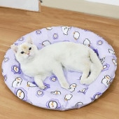 ペット用 接触冷感 丸型 ひんやりベッド Mサイズ 25×43cm 犬 猫 ベッド 小型サイズ アイスクッション コールドジェル 枕 柔らかい ひんやり 涼しい 快適 夏|ペット用品|ペット用品