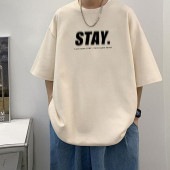 メンズ オーバーサイズ Tシャツ 8サイズ 4カラー 春夏 ロゴプリント シンプルデザイン ビッグシルエット リラックス感 ストリート系 モード系|トップス|メンズファッション