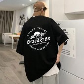 メンズ バックプリント Tシャツ 半袖 カットソー トップス インナー ゆったり カジュアル ルーズ ビッグシルエット ストリート系 ロゴ お洒落 春 夏|トップス|メンズファッション