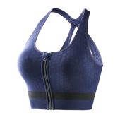 レディース ジオメトリック柄 ジャガード織り スポーツブラ フロントジップ 前開き スポブラ フロントジッパー シェイプアップ ヨガ フィットネス 通気性 快適|下着・靴下・部屋着|レディースファッシ