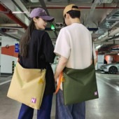 スクエア ショルダーバッグ ポケット付き メンズ レディース 男女兼用 メッセンジャーバッグ 大容量 斜め掛け 肩掛け カジュアル 旅行 通学 ビジネス|ユニセックス雑貨|ユニセックスファッション