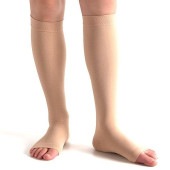 レディース 着圧ソックス スリーブ オープントゥ ハイソックス シリコン 滑り止め 伸縮性 ふくらはぎ 圧力 引き締め ケア 美脚 肌に優しい 軽減|下着・靴下・部屋着|レディースファッション