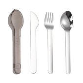 一人用携帯用カトラリー 3点セット ケース付き ナイフ フォーク スプーン ステンレス鋼 錆びにくい 汚れに強い アウトドア ソロキャンプ おしゃれ|雑貨|インテリア・日用品