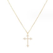 レディース ジルコンクロスネックレス ラインストーン ペンダント ネックレス シルバー925 アクセサリー ギフト プレゼント 華やか エレガント 大人 お洒落|ファッション小物|レディースファッショ