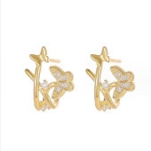 レディース 蝶 モチーフ ピアス バタフライ ラインストーン シルバー925 アクセサリー ギフト プレゼント 華やか 大人 可愛い 上品 お洒落|ファッション小物|レディースファッション