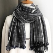 レディース ストライプ ストール ショール スカーフ マフラー フリーサイズ 綿麻 日差し対策 ナチュラル カジュアル ふわふわ 暖かい お洒落 春 秋 冬|ファッション小物|レディースファッション