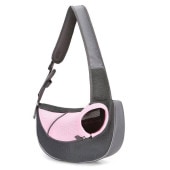 ペット用 ショルダーバッグ キャリーバッグ 斜め掛け 首輪ストラップ付 ベルクロ付き メッシュ 通気性 顔が出せる 飛び出し防止 蒸れにくい 調節 お出掛け|ペット用品|ペット用品