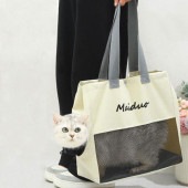 猫用 キャリーバッグ スリング 金具付き ドローコード 肩掛け 手持ち 2WAY メッシュ 通気性 顔が出せる 飛び出し防止 ボタン 開け閉め 快適 お散歩 お出掛け|ペット用品|ペット用品
