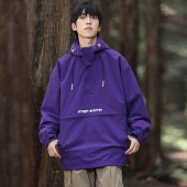 メンズ マウンテンパーカー アノラックパーカー アウター プルオーバー フード付き 手首 防風 防寒 ゆったり 肌触り キャンプ アウトドア 調節 お洒落 春 秋|アウトドアウェア|アウトドア