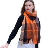 レディース チェック柄 マフラー ショール 大判ストール ロングマフラー ネックウォーマー ブランケット カシミヤ風 厚手 柔らかい 防寒 暖かい お洒落 秋 冬|ファッション小物|レディースファッシ