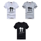 ドクロ柄 メンズTシャツ 半袖 イラスト プリント ラウンドネック カットソー 伸縮性 手触り良い コットン 大きいサイズ 春 夏|トップス|メンズファッション