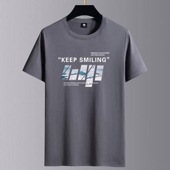 ラウンドネックTシャツ メンズ 半袖 ロゴ 肌触り良い コットン 動きやすい ストレスフリー 大きいサイズ 春 夏|トップス|メンズファッション