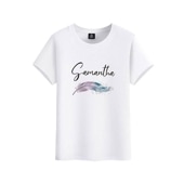 メンズプリント 半袖Tシャツ 羽根イラスト 肌触り良い コットン 涼しい 大きいサイズ 春 夏|トップス|メンズファッション