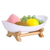 フルーツプレート 木製 北欧風 天然木 フルーツスタンド フルーツバスケット フルーツボウル 果物かご インテリア スナックトレイ ディスプレイスタンド