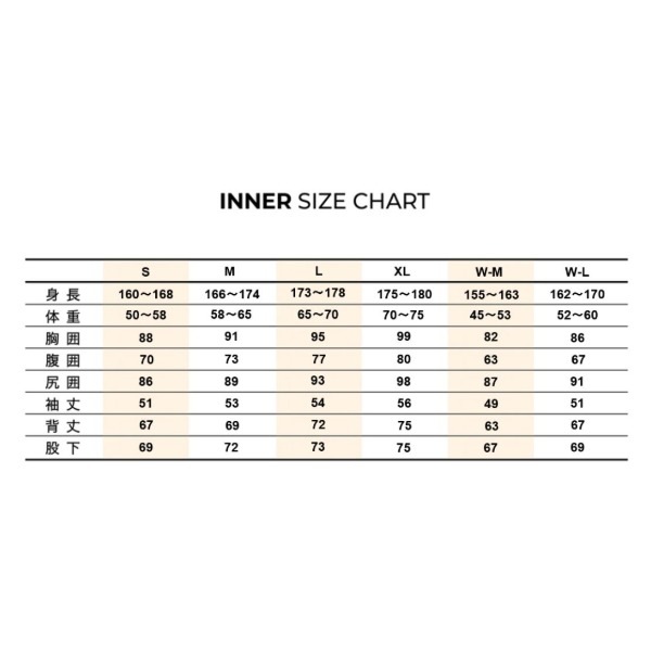 SURF8 サーフエイト 撥水フレイム起毛 インナー フルスーツ 25-26