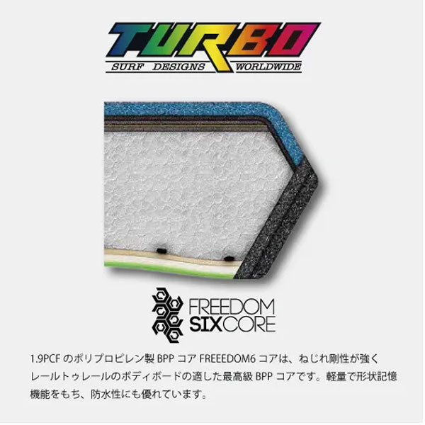 ボディボード TURBO ターボ THE6 ボディーボード 41\" ターボ ザシックス モデル【TURBO7DIAMOND THE SIX BODYBOARD】