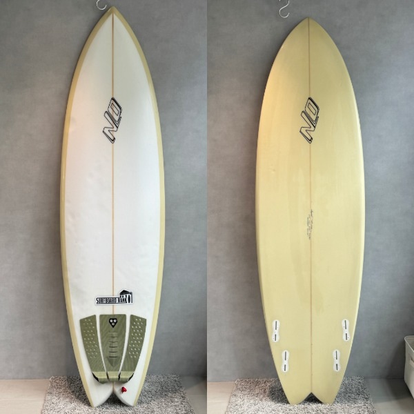 中古】ON SURFBOARD FQD 6'8 52L ショートボード クワッド スワロー