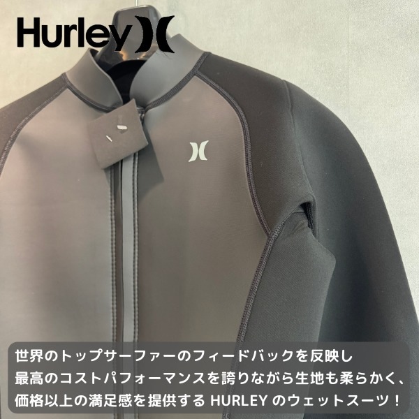 ブラック フルジップ タッパー ハーレー HURLEY ハーレー ADVANTAGE PLUS 2MM ZIP JACKET ロング ジャケット