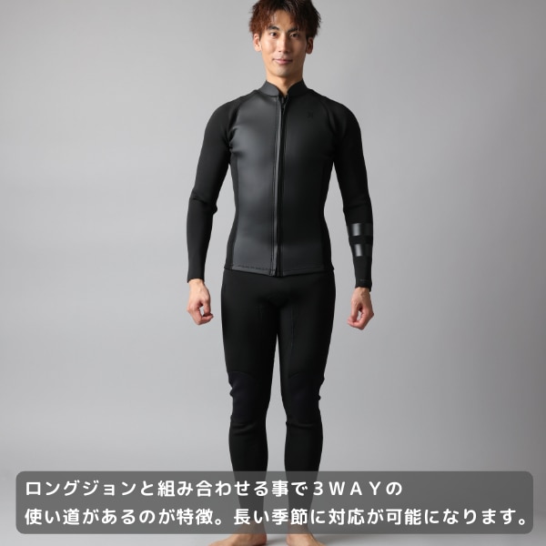 ウェットスーツ 長袖 ロングジョン ブラック ZEAK(ジーク) ウェットスーツ 女性用 ロングジョン ウエットスーツ