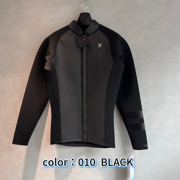 ブラック フルジップ タッパー ハーレー HURLEY ハーレー ADVANTAGE PLUS 2MM ZIP JACKET ロング ジャケット