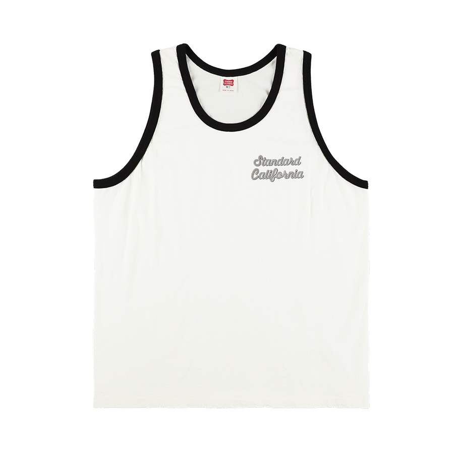 SD US Cotton Script Logo Ringer Tank : STANDARD CALIFORNIA