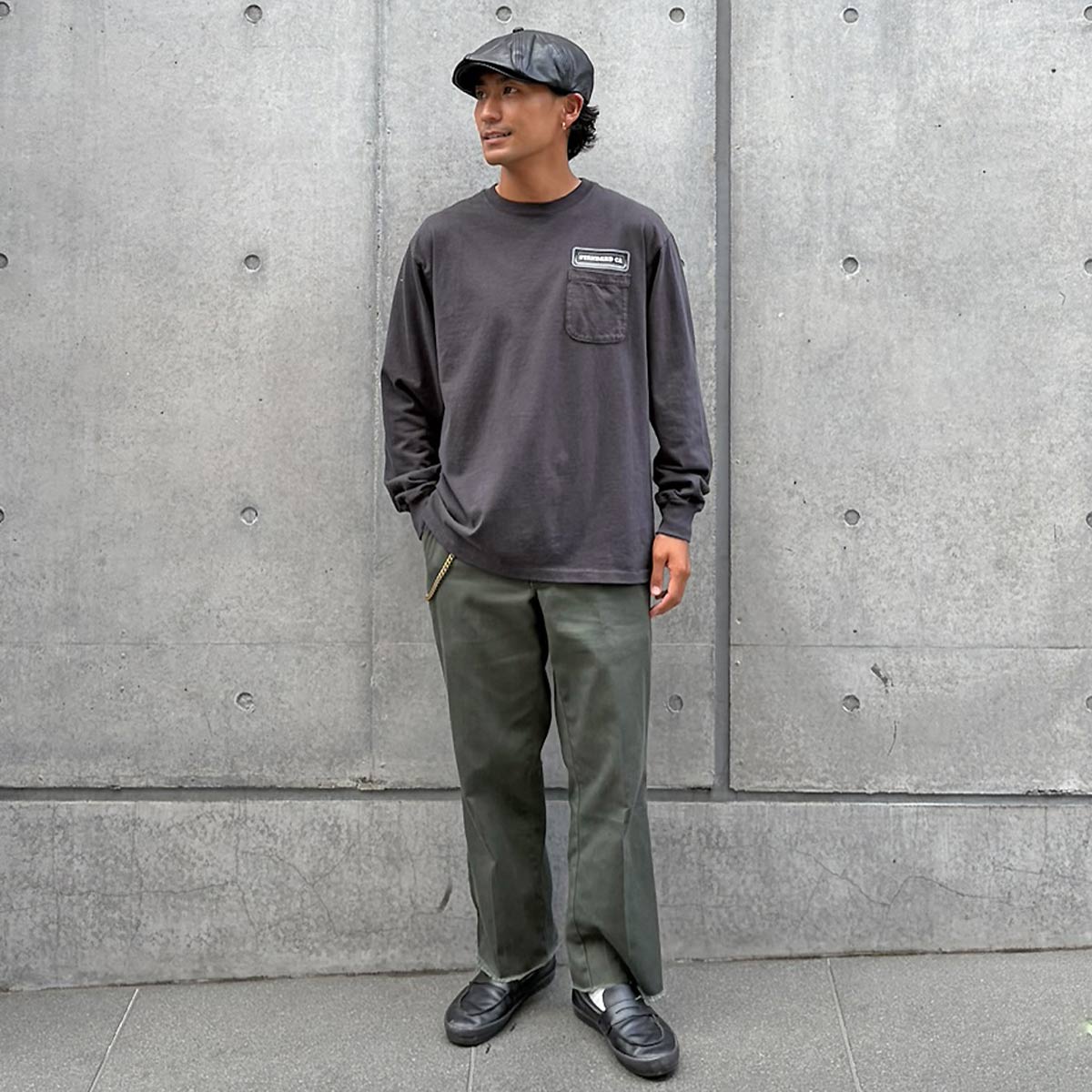 SD US Cotton Pocket Logo Long Sleeve T