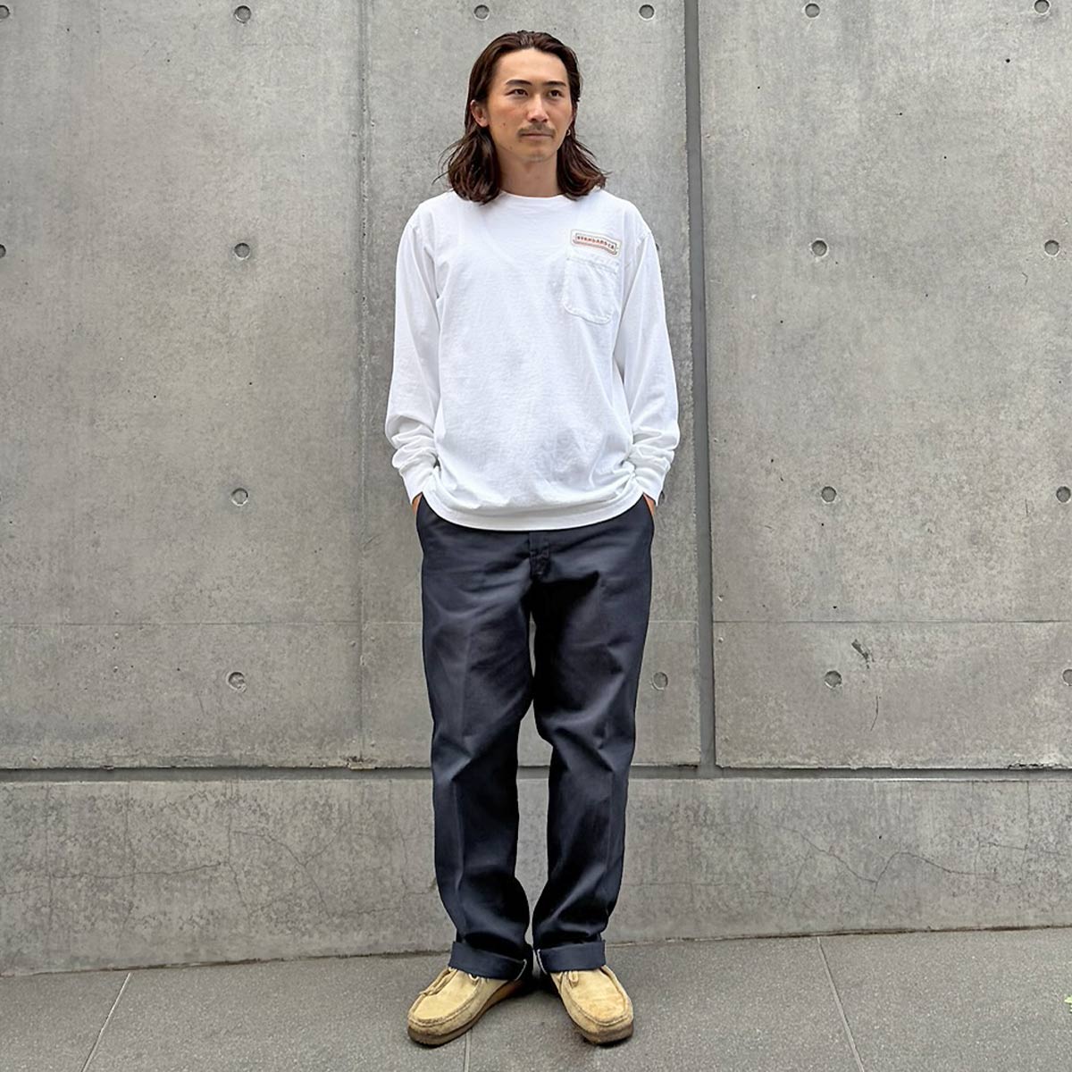 SD US Cotton Pocket Logo Long Sleeve T
