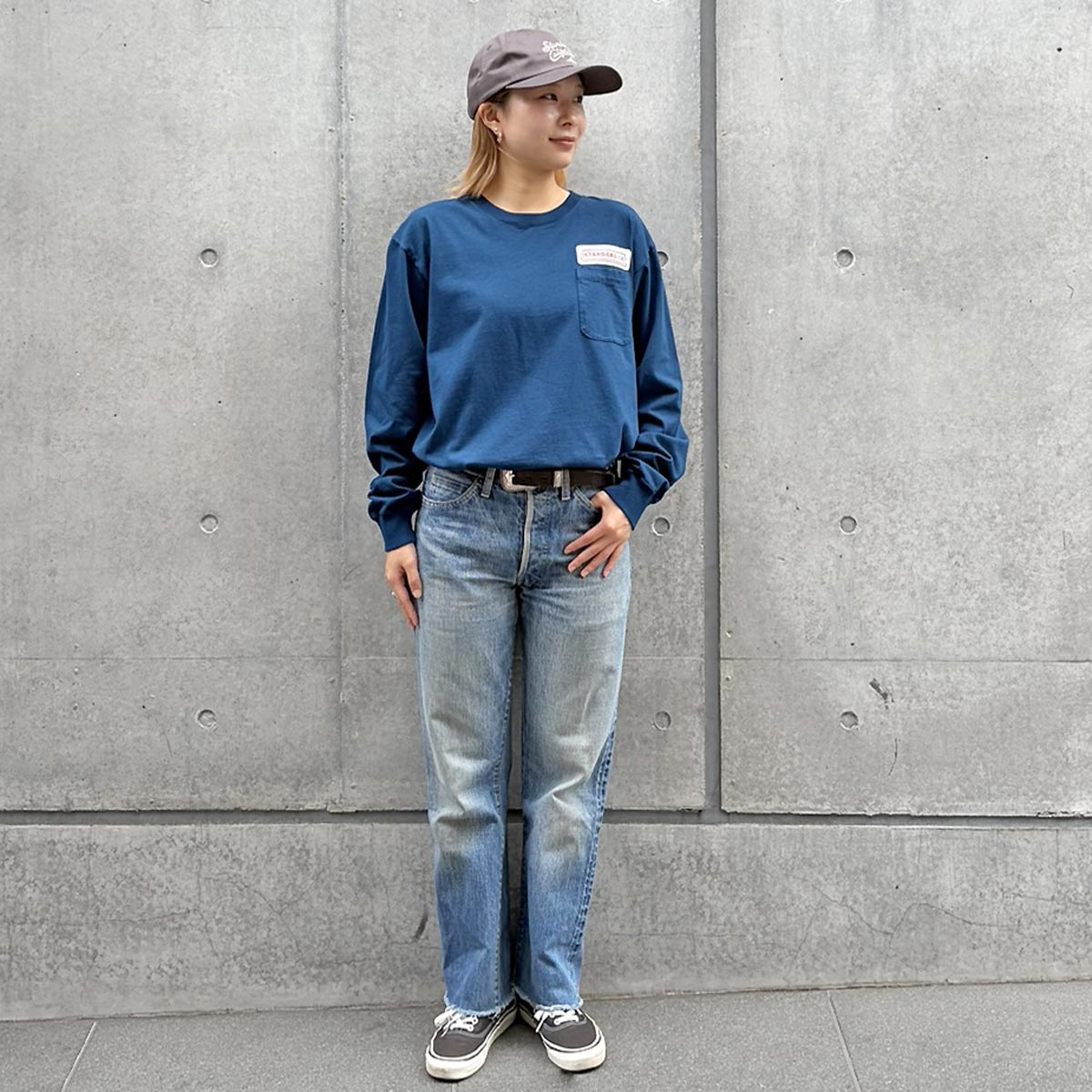 SD US Cotton Pocket Logo Long Sleeve T