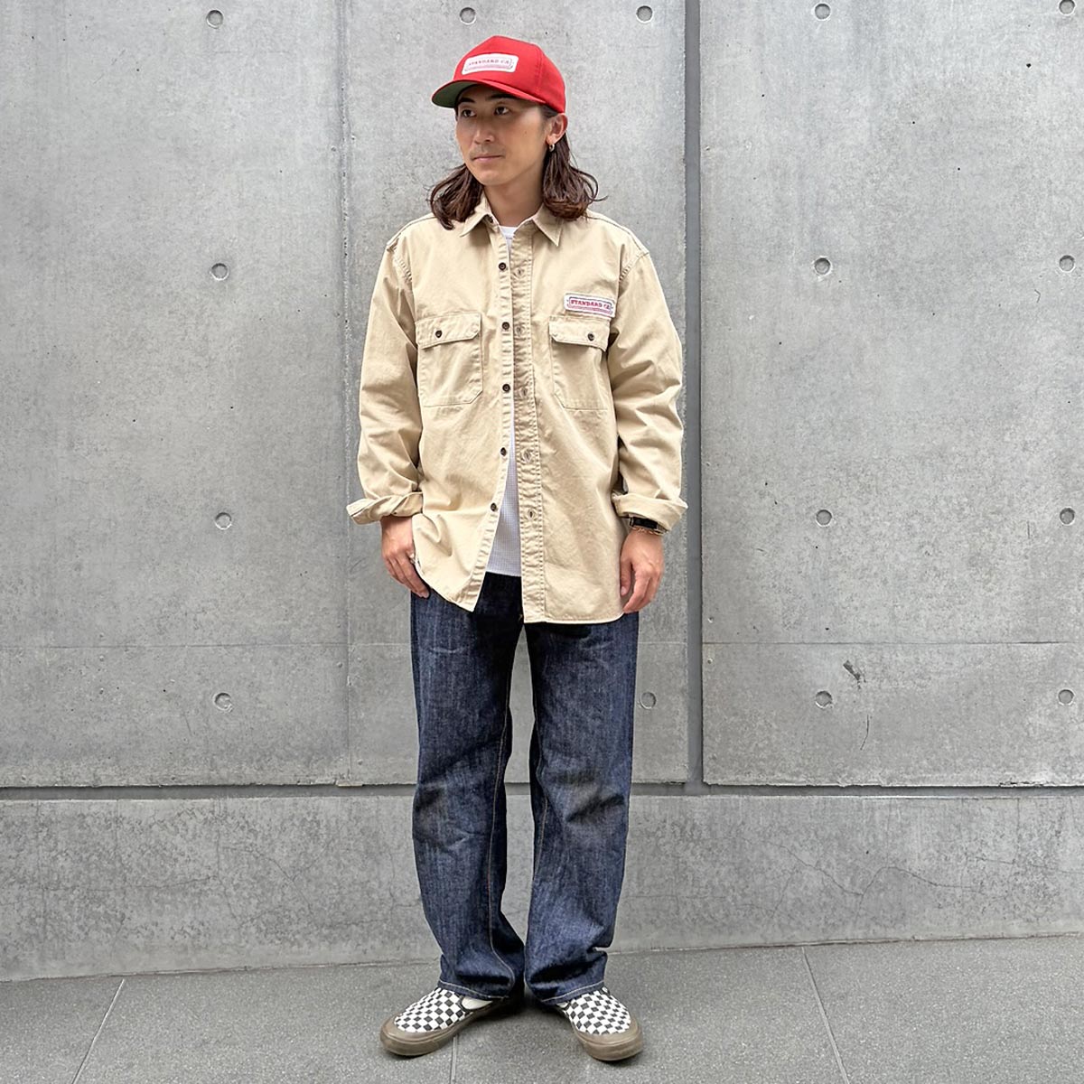 SD Logo Patch Work Shirt Vintage Wash