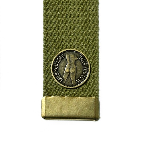 Button Works "Tails You Lose Double Ring Long GI Belt