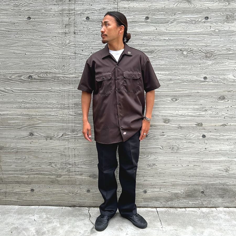 HTC Dickies Short Sleeve Work Shirt #Flower Stone