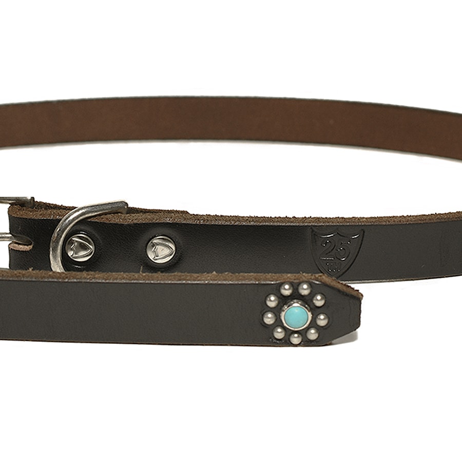 HTC Belt #25th 1Point End Flower Turquoise 0.75 : STANDARD