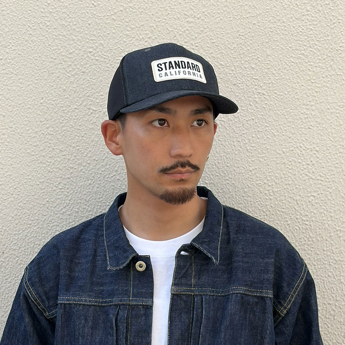 SD Box Logo Patch Denim Mesh Cap