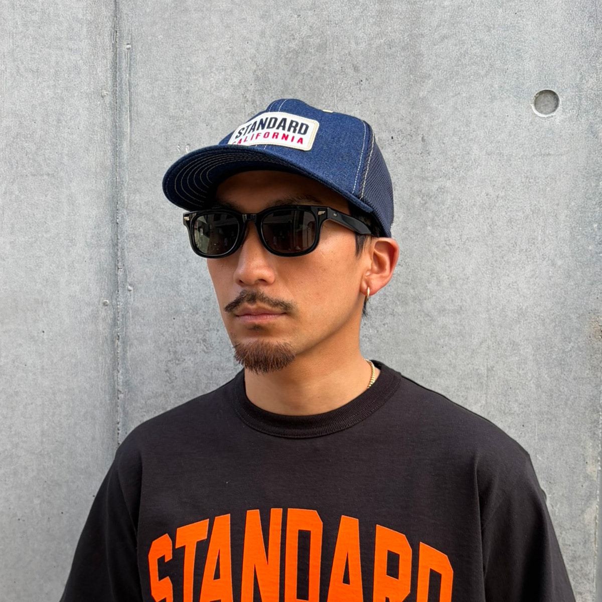 SD Box Logo Patch Denim Mesh Cap